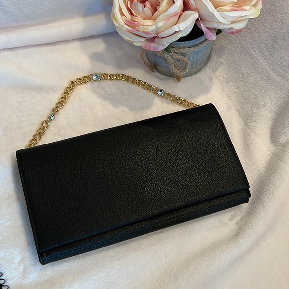 Steve Madden black clutch 10.5x5.5x1 new with tag - Picture 2 of 10